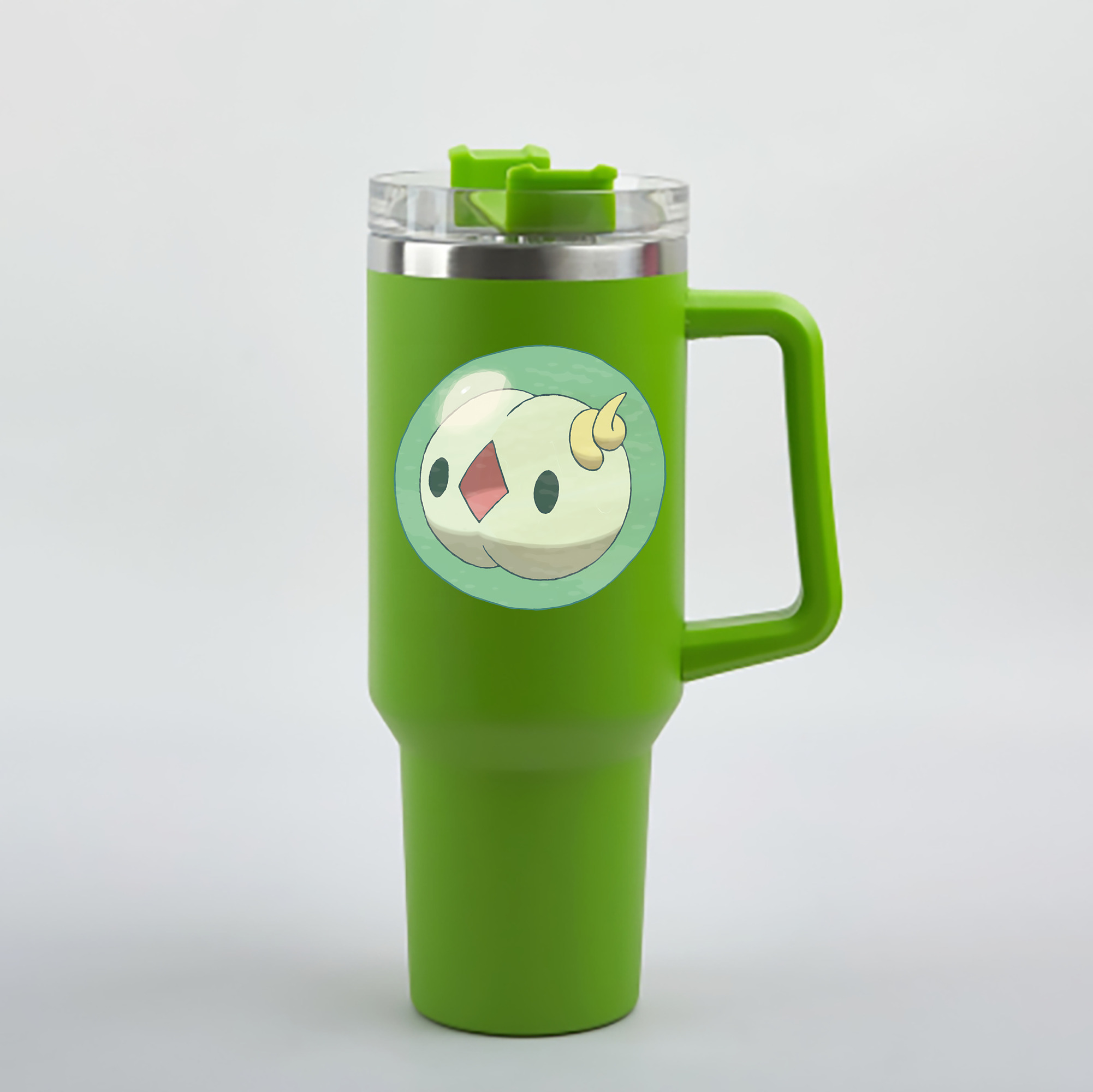 （画像用） ポケットモンスター Pokémon 1200mL車用タンブラー - クリスタルステッカー（プラスチックストロー付き）